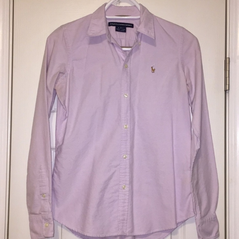 Ralph Lauren Purple Slim Fit Oxford